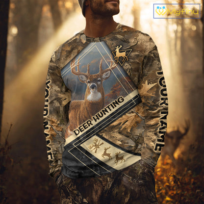 Deer Buck Custom Name 3D All Over Printed Shirts, Best Deer Hunting Season NHT372