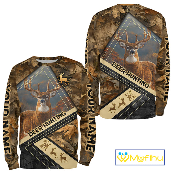 Deer Buck Custom Name 3D All Over Printed Shirts, Best Deer Hunting Season NHT372
