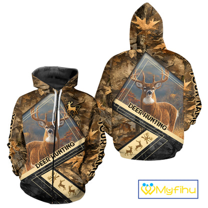 Deer Buck Custom Name 3D All Over Printed Shirts, Best Deer Hunting Season NHT372