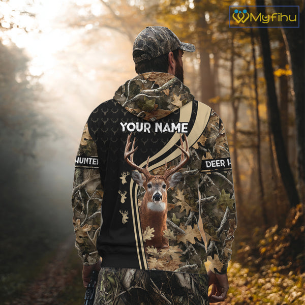 Custom Camo Forest 3D Animal Deer Hunting Shirt Best Hunting Clothes For Season NHT98