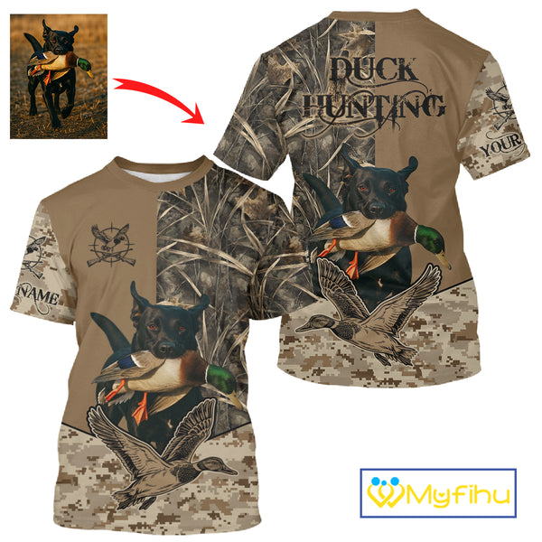 Personalized Hunting Shirt for Hunters – Custom Dog Image and Your Name NHT325
