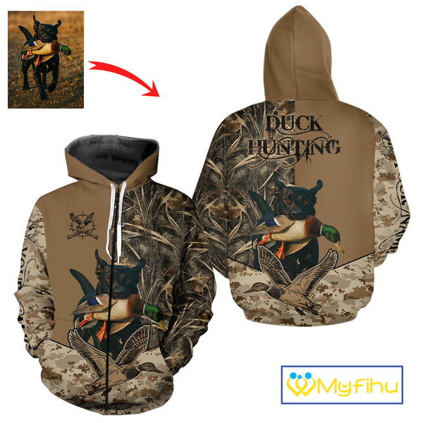 Personalized Hunting Shirt for Hunters – Custom Dog Image and Your Name NHT325