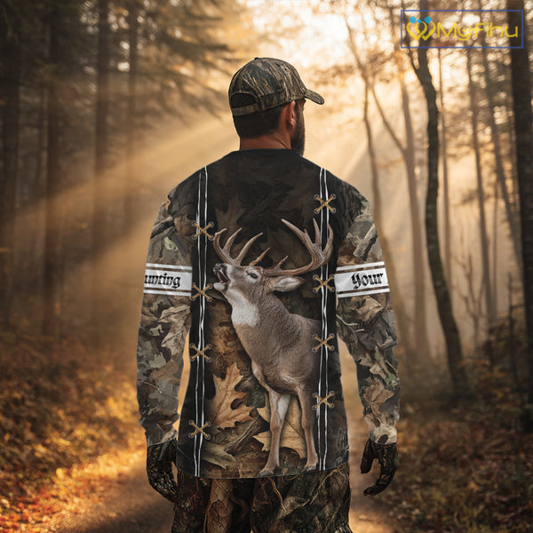 Deer Hunting Camo Customize Name 3D All Over Printed Shirts Personalized Gift For Hunter NHT188
