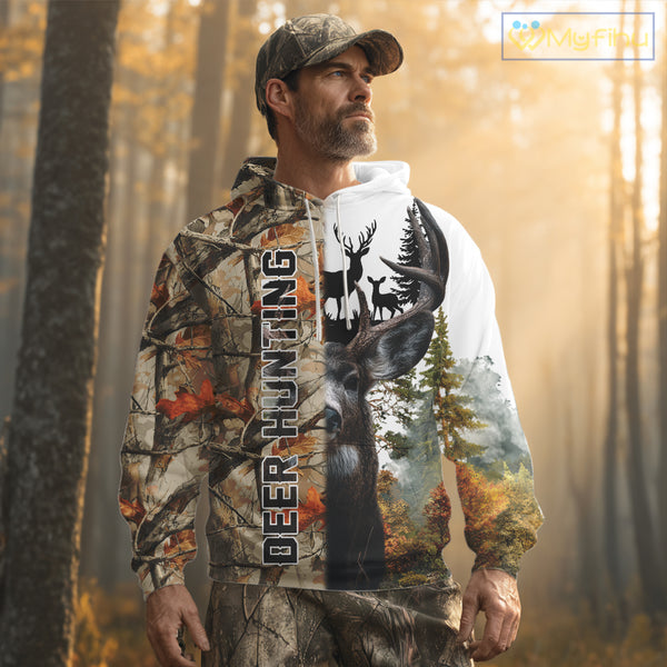 Best Deer Hunting Camouflage Custom Name Shirts for Hunters, Personalized Hunting Shirt NHT14