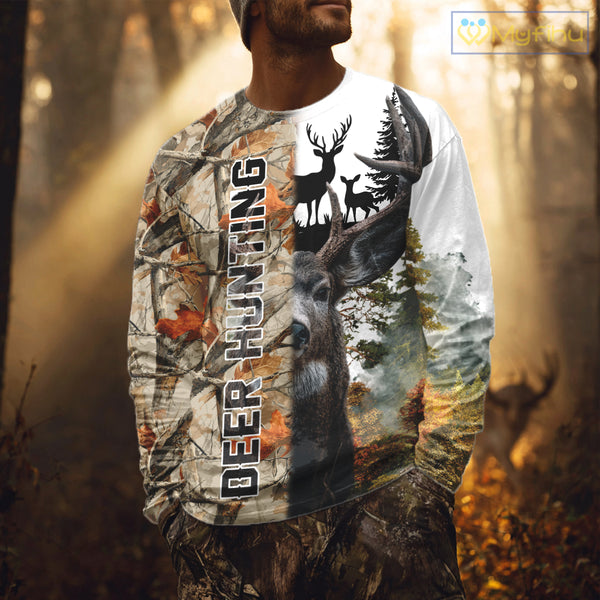Best Deer Hunting Camouflage Custom Name Shirts for Hunters, Personalized Hunting Shirt NHT14