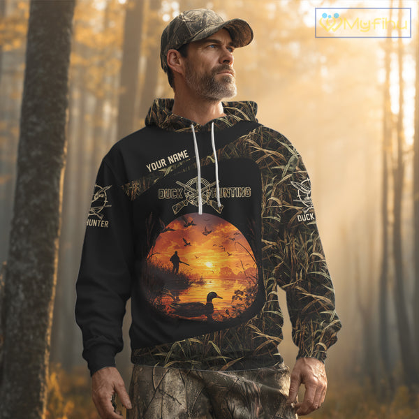 Personalized Duck Hunting 3D All Over Printed Camo with Custom Name Outdoor Gift for Hunters NHT117