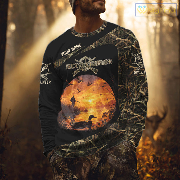Personalized Duck Hunting 3D All Over Printed Camo with Custom Name Outdoor Gift for Hunters NHT117