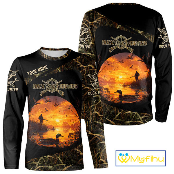 Personalized Duck Hunting 3D All Over Printed Camo with Custom Name Outdoor Gift for Hunters NHT117
