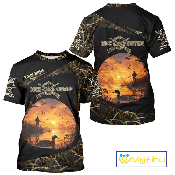 Personalized Duck Hunting 3D All Over Printed Camo with Custom Name Outdoor Gift for Hunters NHT117