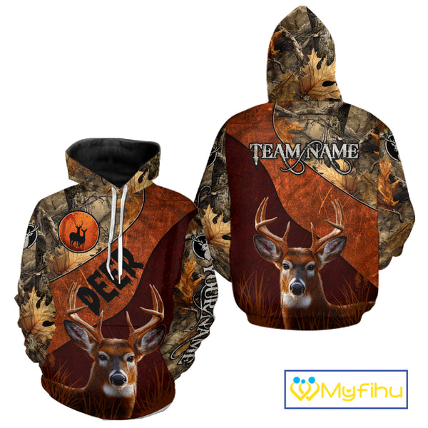 Deer Hunting Camouflage Shirt With Custom Name, Custom Team Name, Hunting Gifts  NHT19