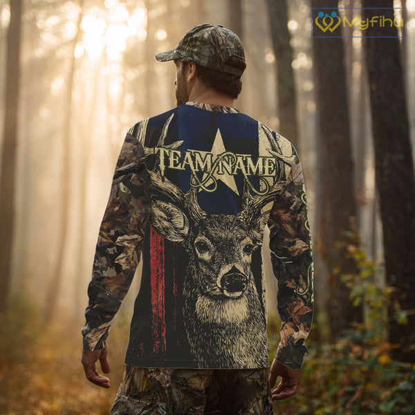 Deer hunting Shirt  3D All Over Print With Texas Flag & Forest Camo Best Gift For Hunter NHT30