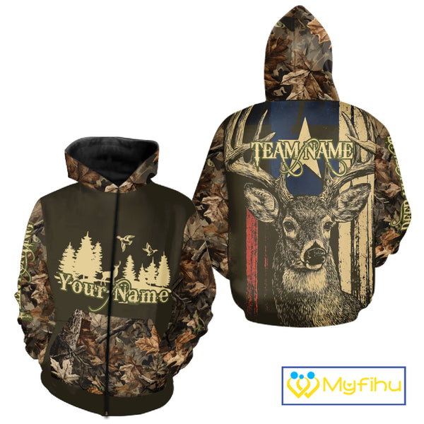 Deer hunting Shirt  3D All Over Print With Texas Flag & Forest Camo Best Gift For Hunter NHT30