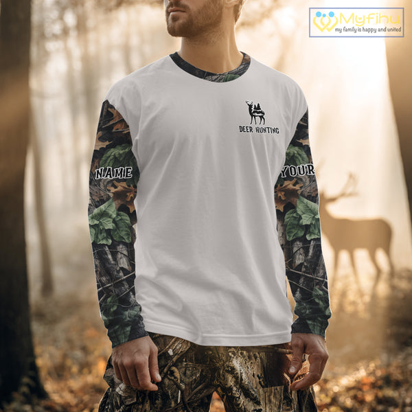 Deer Hunting American Flag Camo Hoodie, Long Sleeve Shirt – Buck Head Graphic NHT01