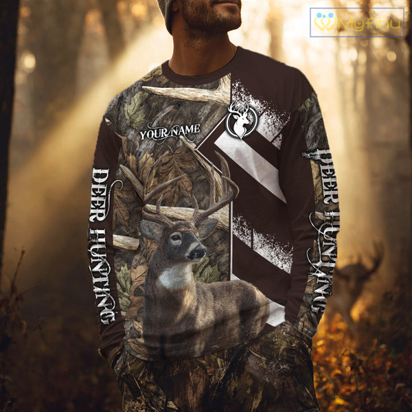 Custom Camo Deer Shed 3D Animal Deer Hunting Shirt Best Hunting Clothes For Season NHT213