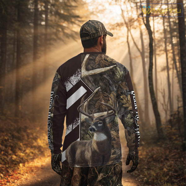 Custom Camo Deer Shed 3D Animal Deer Hunting Shirt Best Hunting Clothes For Season NHT213