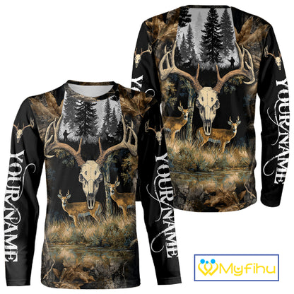 Deer Hunting Gift, Personalized Whitetail Deer Hunting 3D All Over Printed  Camo Hoodie NHT361