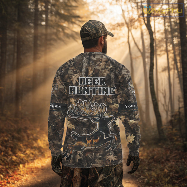 Best Deer Hunting Shirt 3D All-Over Print with Deer Forest Camo, Hunting Hoodie For Men NHT374