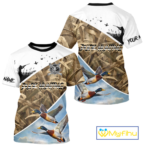 Mallard Duck Hunting Shirts, Best Hoodie Hunting Gifts, Duck Hunting Camo Shirts NHT375