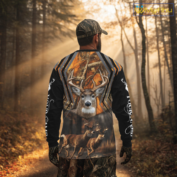 Whitetail Deer Forest Camo Hoodie – 3D All Over Print for Hunters NHT333