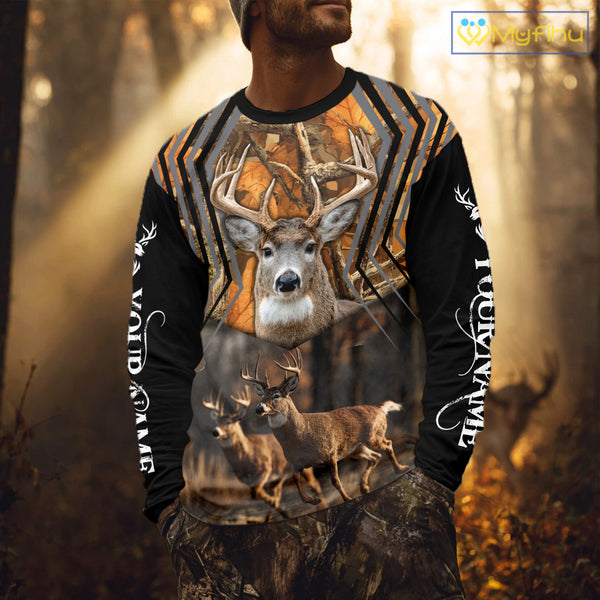Whitetail Deer Forest Camo Hoodie – 3D All Over Print for Hunters NHT333