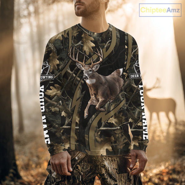 Custom Camo Forest 3D Animal Deer Hunting Shirt Best Hunting Clothes For Season NHT303