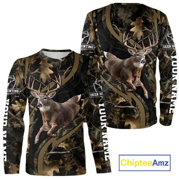 Custom Camo Forest 3D Animal Deer Hunting Shirt Best Hunting Clothes For Season NHT303