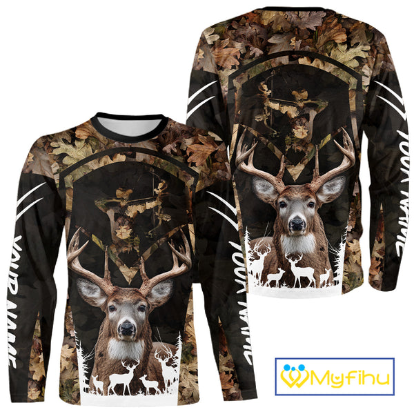 Forest Camo Deer Hunting Shirt, Hunting Hoodie for Deer Hunters, Season Deer Hunting NHT371