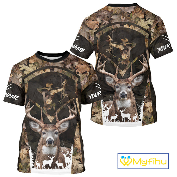 Forest Camo Deer Hunting Shirt, Hunting Hoodie for Deer Hunters, Season Deer Hunting NHT371