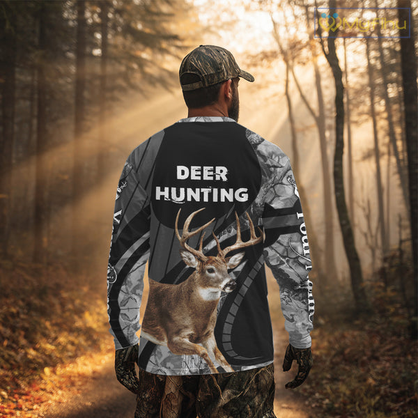 Deer Buck Custom Name 3D All Over Printed Shirts, Hunting Hoodie For Men NHT350