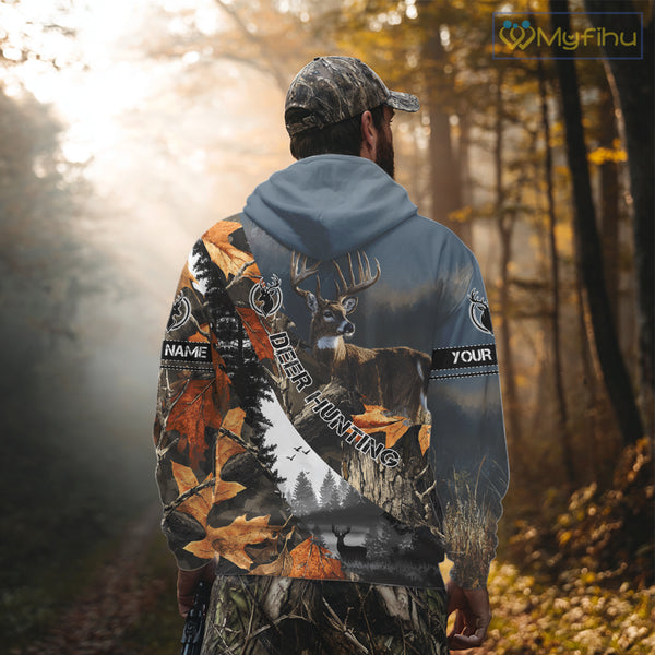 Deer Hunting Camo Custom 3D All Over Print Shirt, Personalized Gift NHT297