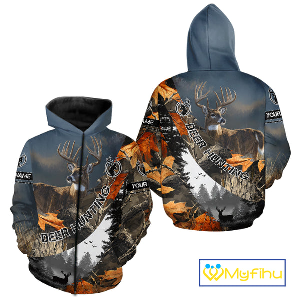 Deer Hunting Camo Custom 3D All Over Print Shirt, Personalized Gift NHT297