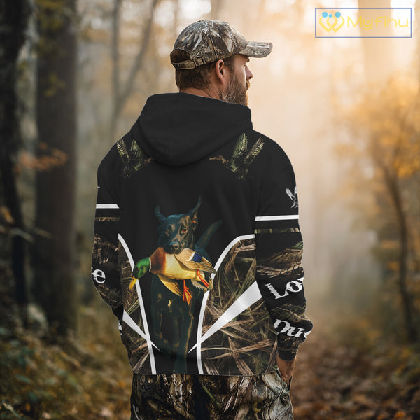 Duck Hunting With Black Lab Custom Name 3D All Over Print Shirt, Duck Hunting Shirt NHT145