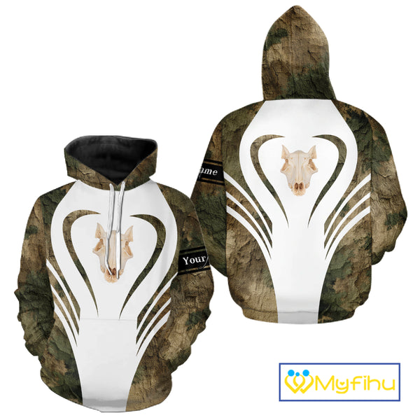 Best Wild Boar Hunting Shirt Camo Custom Name Skull Boar Hunting Clothes For Hunters NHT169