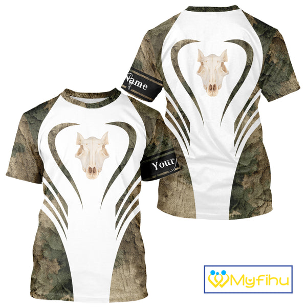 Best Wild Boar Hunting Shirt Camo Custom Name Skull Boar Hunting Clothes For Hunters NHT169