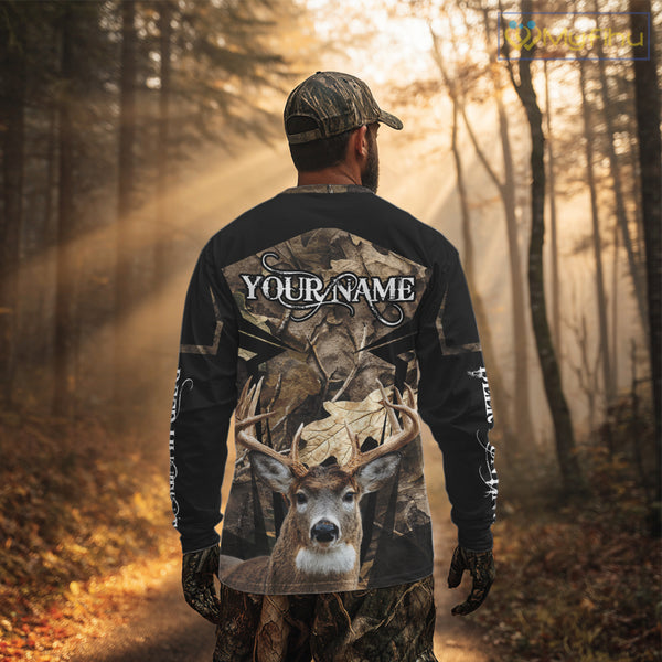 Whitetail Deer Hunting Camo Forest 3D All Over Printed Shirt, Personalized Hunting Shirt NHT277