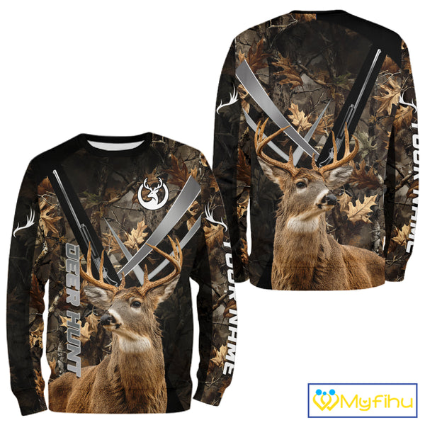 Whitetail Deer Hunting 3D All Over Printed Hoodie, Sweatshirt Hunting for Men NBT315