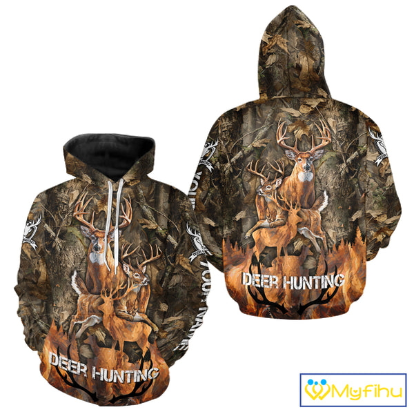 Deer Hunting Custom Name 3D All Over Printed Shirts, Deer Hunting Hoodie, Hunting Season NBT317