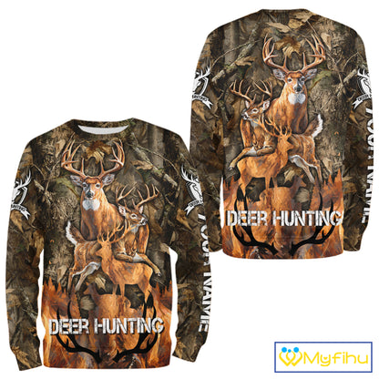 Deer Hunting Custom Name 3D All Over Printed Shirts, Deer Hunting Hoodie, Hunting Season NBT317