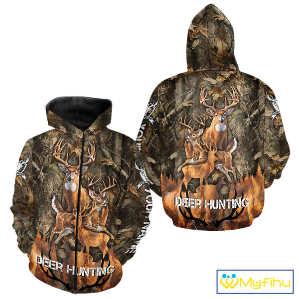 Deer Hunting Custom Name 3D All Over Printed Shirts, Deer Hunting Hoodie, Hunting Season NBT317