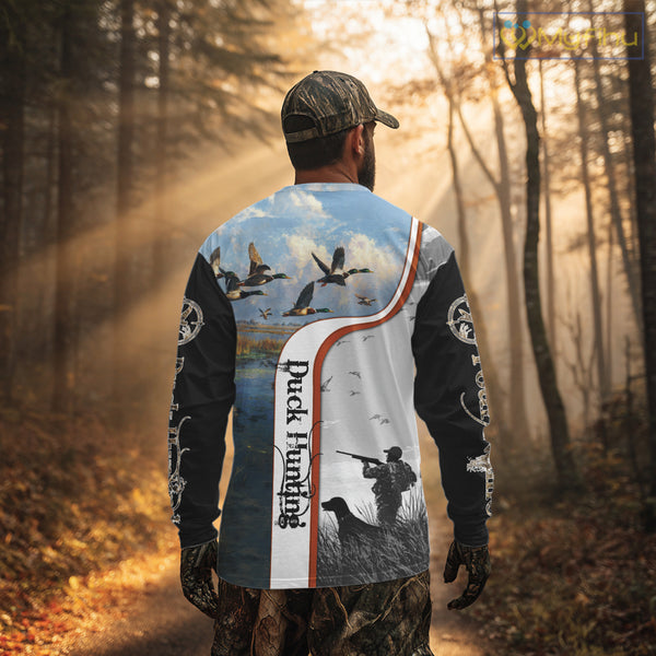 Personalized Duck Hunting Custom Name All Over Print Shirts, Duck Hunting Gifts NBT121