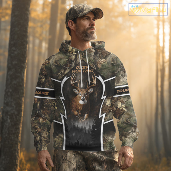 Deer Hunting Forest Camo 3D All Over Printed Shirts - Mule Deer Hunting Season, Hunting Clothes NBT35