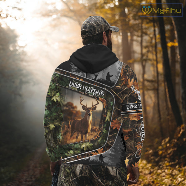 Deer Hunting Custom Name Camo Shirts - Personalized Hunting Clothes for Deer Hunting Season NBT38