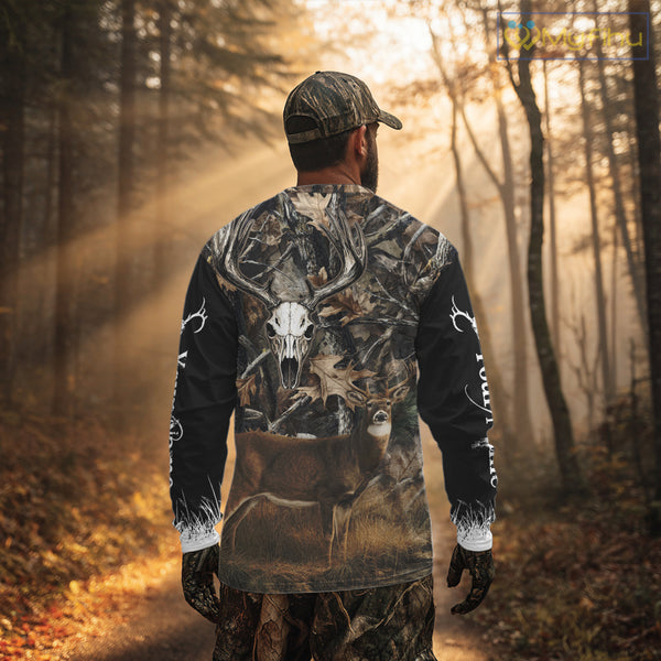 Deer Buck Camouflage Custom Name 3D All Over Printed Shirts, Deer Hunting Shirt, Hunting Accessories NBT337