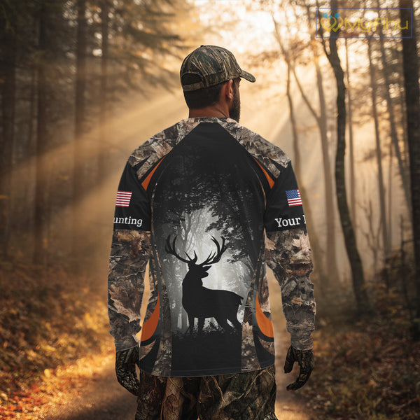 Deer Hunting Fall Forest Camo 3D All Over Printed Shirts, Deer Hunting Season, Hunting Clothes NBT233