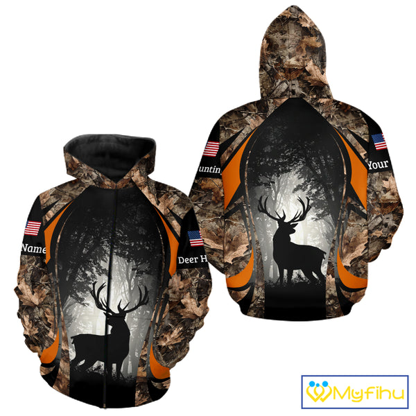 Deer Hunting Fall Forest Camo 3D All Over Printed Shirts, Deer Hunting Season, Hunting Clothes NBT233