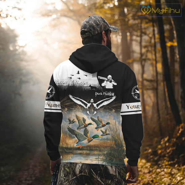 Personalized Duck Hunting Camo Waterfowl 3D All Over Printed Shirts, Hunting Gifts NBT145
