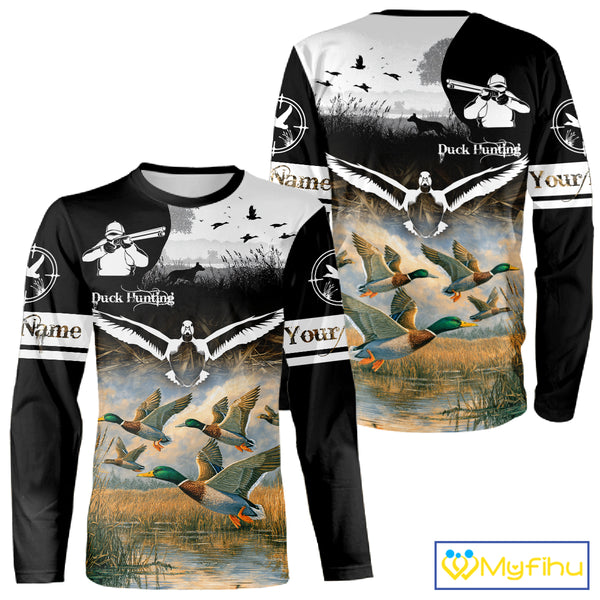Personalized Duck Hunting Camo Waterfowl 3D All Over Printed Shirts, Hunting Gifts NBT145