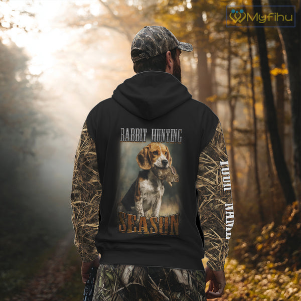 Rabbit Hunting Camouflage 3D Printing Custom Name Shirt, Rabbit Hunting Season NBT147