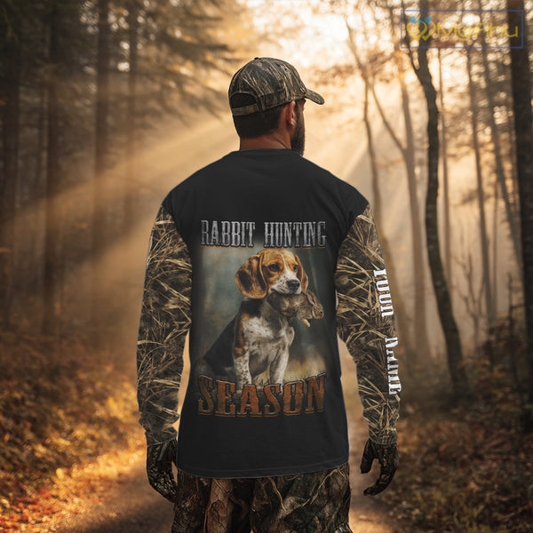 Rabbit Hunting Camouflage 3D Printing Custom Name Shirt, Rabbit Hunting Season NBT147