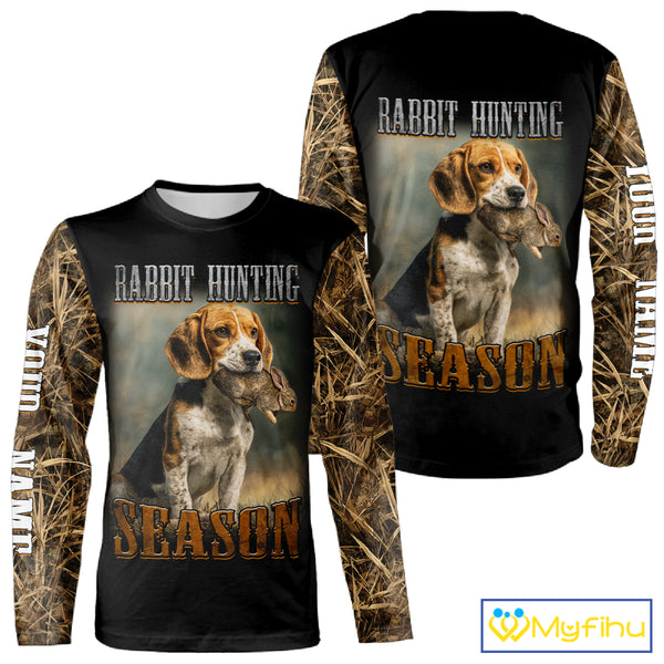 Rabbit Hunting Camouflage 3D Printing Custom Name Shirt, Rabbit Hunting Season NBT147